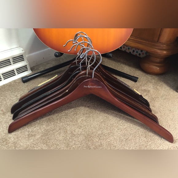 Polo Ralph Lauren Dark Brown Walnut Wooden Shirt Hangers Set of 20 - Picture 1 of 4